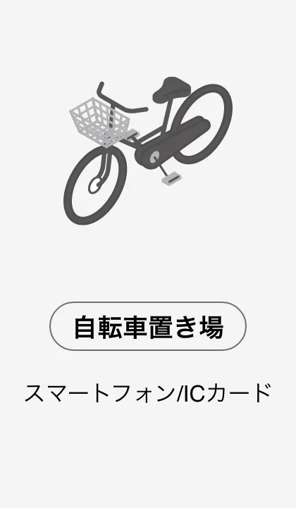 自転車置き場：スマートフォン/ICカード